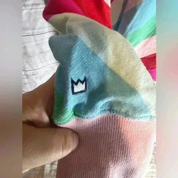 Cabana by crown and ivy long sleeve pullover crewneck striped sweater - Picture 6 of 7